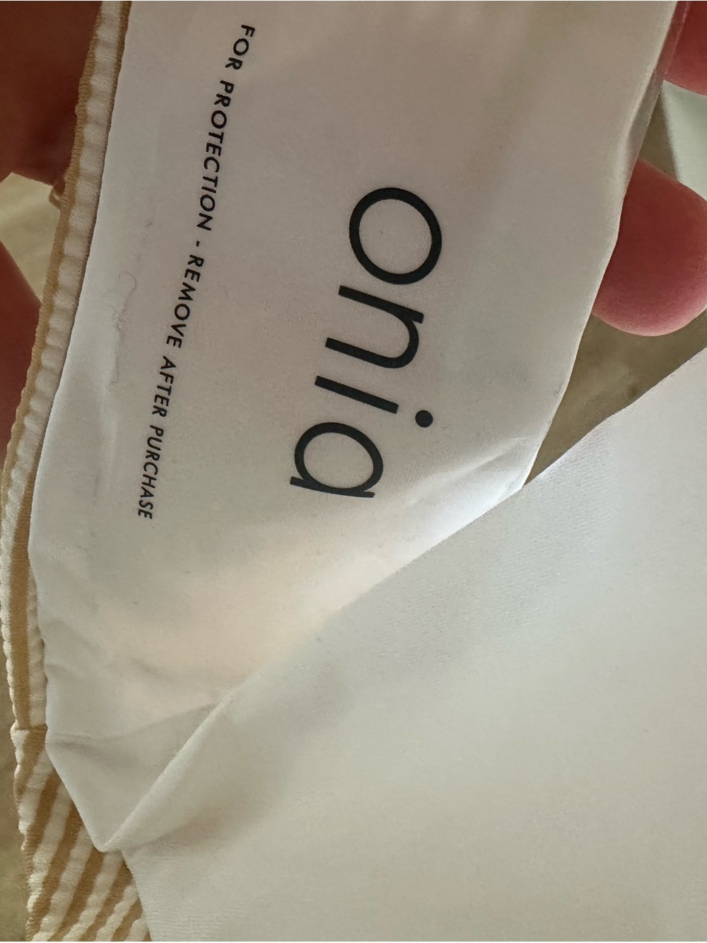 NWT Onia Beige White Seersucker Underwire One-Piece Swimsuit S - Picture 5 of 6